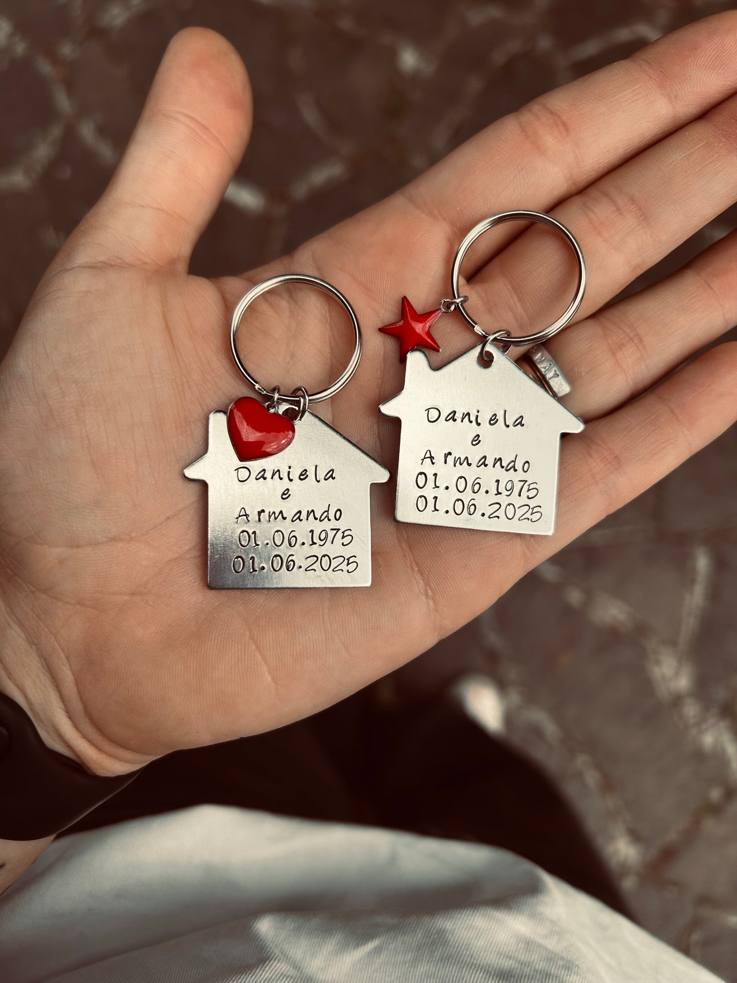 Coppia di portachiavi "Love"