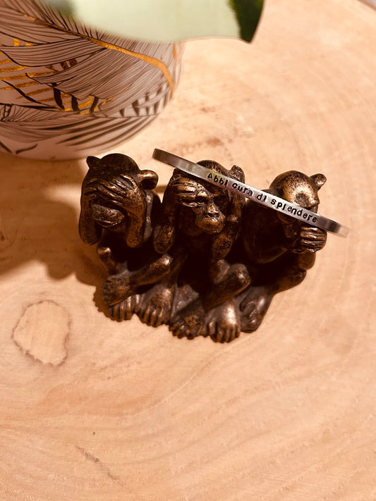 Bracciale sottile in alluminio  regolabile